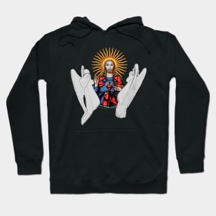 Jesus Christ and the angels praying Hoodie